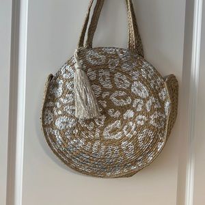 Natural & Silver bag